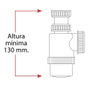 Mirtak Mini siphon de bouteille extensible 1" 1/2" PVC blanc pour valve automatique