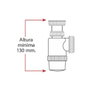 Mirtak Mini siphon de bouteille extensible 1 1/2'' en PVC blanc
