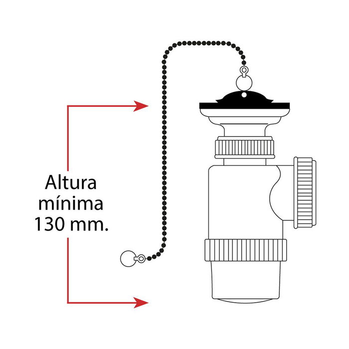 Siphon d'Évier Mirtak v70 Plastique PVC Siphon d'Évier Mirtak v70 Plastique PVC
