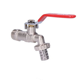 Edm Robinet à sphère avec coude pour tuyau 1/2" 3/4" chromé métal