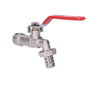 Edm Robinet à sphère avec coude pour tuyau 1/2" 3/4" chromé métal