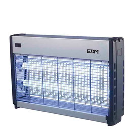 Edm Tueur d'insectes électrique professionnel chromé/noir 2x15W 100m² 48x9x30 cm