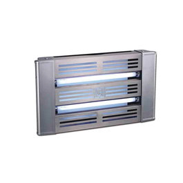 Edm Atrapa insectes avec plaque adhésive 2x15W 100m² 61x8,5x35cm intérieur chromé