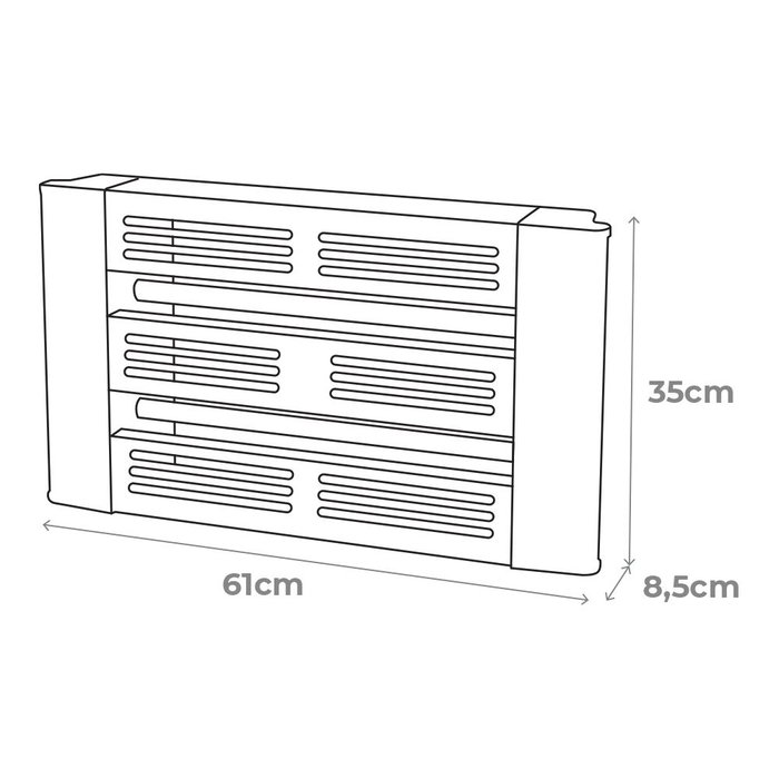 Edm Atrapa insectes avec plaque adhésive 2x15W 100m² 61x8,5x35cm intérieur chromé
