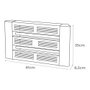 Edm Atrapa insectes avec plaque adhésive 2x15W 100m² 61x8,5x35cm intérieur chromé