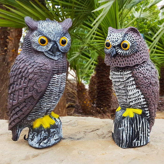 Edm Búho avec tête tournante pour effrayer les oiseaux, 20 x 38 x 16 cm, Multicolore