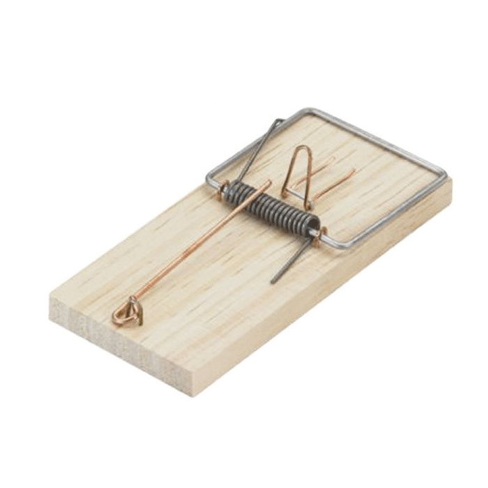 Sauvic Piège à souris n°1 en bois et métal 4,8 x 11 x 1,2 cm lot de 2 Sauvic Piège à souris n°1 en bois et métal 4,8 x 11 x 1,2 cm lot de 2