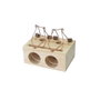 Sauvic Piège à souris 2 entrées bois/métal, 9,5x6,4x4,1 cm, blister