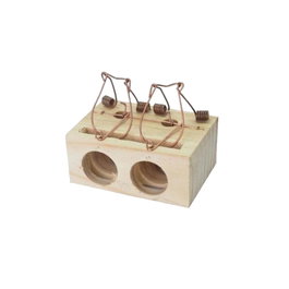 Sauvic Piège à souris 2 entrées 15 x 9,3 x 7 cm Bois/Métal