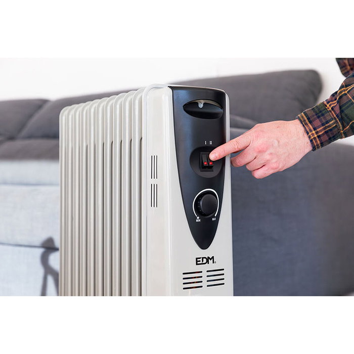 Radiateur à Huile (11 modules) EDM 07123 07123 Blanc 2500 W