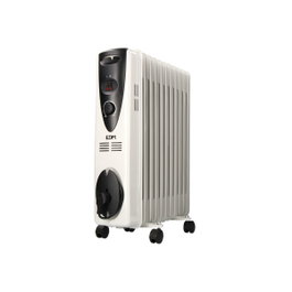 Edm Radiateur à huile 2500 W, 11 éléments, Blanc