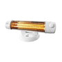 EDM Estufa de cuarzo 600/1200 W Sol Blanco 220-240 V 50 Hz Anti-vuelco 2 Barras de cuarzo 55,5 x 15 x 20 cm