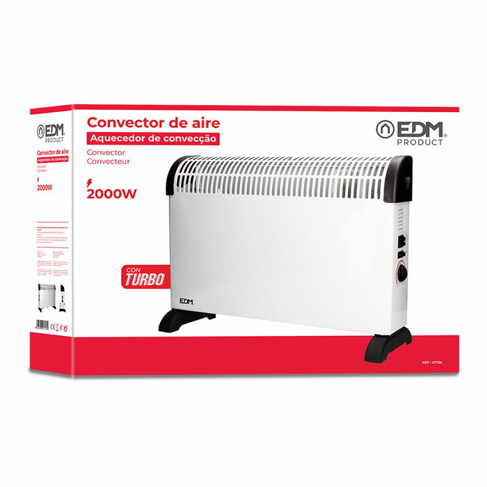 Chauffage à Convection Electrique EDM 07134 07134 Blanc 2000 W
