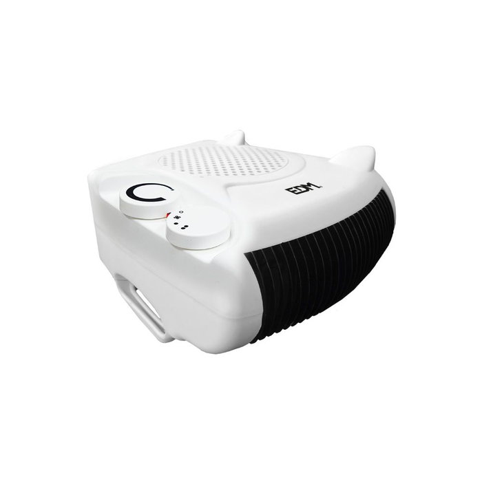 Edm Calefacteur compact 2 en 1 blanc, 1000 - 2000 W