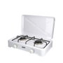 Edm 2 feux Cuisinière à gaz émaillée blanc métal butane 48x33x8 cm