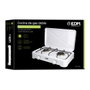 Edm 2 feux Cuisinière à gaz émaillée blanc métal butane 48x33x8 cm
