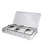 Edm Cuisinière à gaz émaillée 3 feux - Blanc - 60x37x10 cm - Butane extérieur