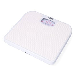 Edm Balance de salle de bain mécanique 130 kg Blanc Polypropylène