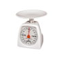 Edm Balance de cuisine analogique blanc, max. 4 kg, Ø16,5 x 17 cm