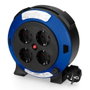 Edm Enrouleur 5 m 3G 1,00 mm² 4 Prises Schuko avec Protection Thermique