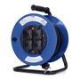 EDM Enrouleur de câble professionnel 25 m 3G2,5 mm² 4 prises Schuko avec protection thermique 3000 W 230 V IP20