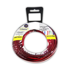 Edm Bobine de câble audio parallèle 2x0,75mm rouge/noir 25m