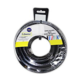 Edm Câble tubulaire H05VV-F 2 x 1,00 mm² noir, 5 m