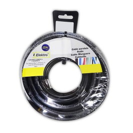 Edm Carreau de tuyau acrylique tubulaire VV-K06/1KV, 2 x 1,50 mm², noir, 20 m
