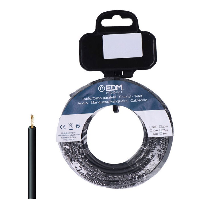 EDM Product Câble EDM 28486 Noir 4 mm 4 x 1,5 mm 10 m
