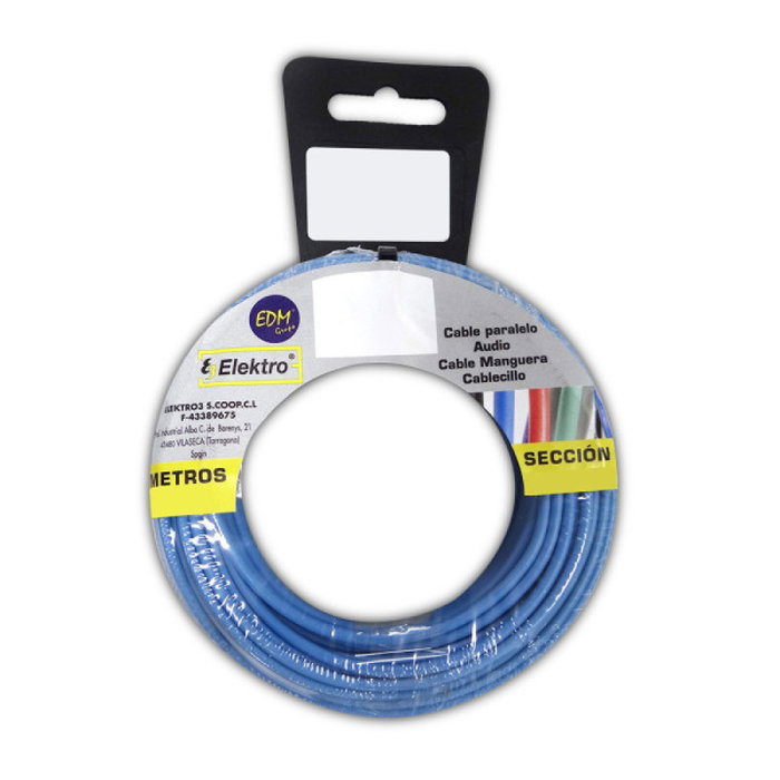 Enrouleur de câble souple 4mm bleu 25m sans halogène E3-28500