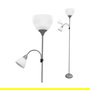 Lampadaire EDM 30010 Boston Argenté 60 W 220-240 V 176 cm