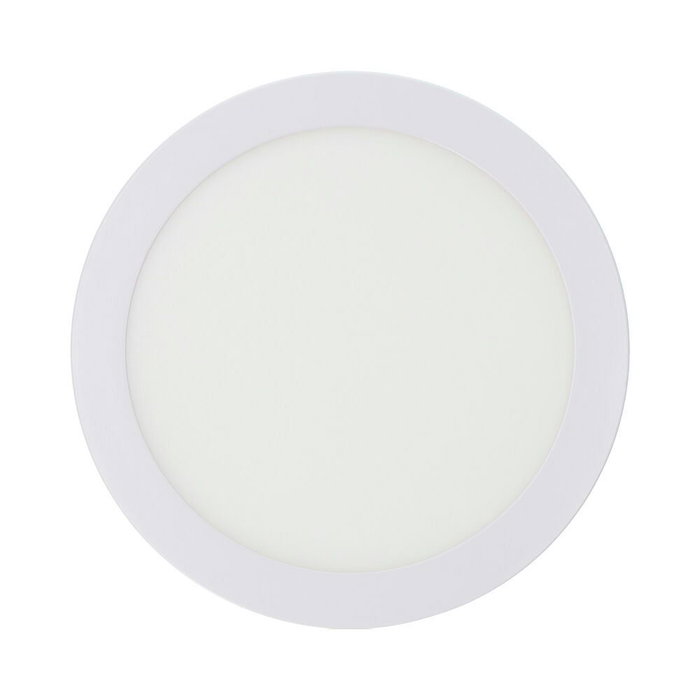 Edm Downlight LED Surfaces Rond Blanc 20W 1500lm 4000K Lumière du Jour Ø 22 x 3 cm