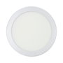 Edm Downlight LED Superficie Chromé 20W 1500lm 4000K Lumière du Jour Ø22 x 3,5cm Aluminium