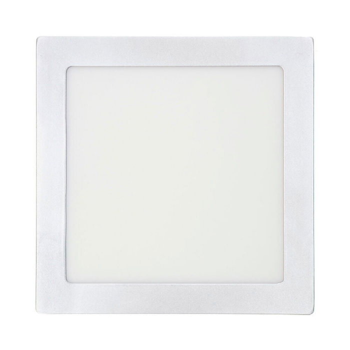 EDM Downlight LED Surface Carré Chromé 20W 4000K 1500lm Lumière du Jour 22x22x3 cm IP20