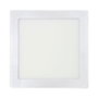 EDM Downlight LED Surface Carré Chromé 20W 4000K 1500lm Lumière du Jour 22x22x3 cm IP20