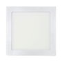 Edm Downlight LED Superficie Carré Chromé 20W 1500lm 6400K Lumière Froide 22x22x3,5 cm