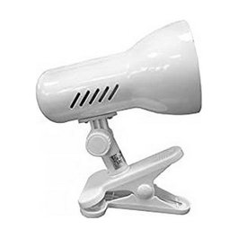 Edm Lampe de bureau Galaxy blanche en métal avec pince E27