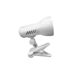 Edm Focal avec pince Galaxy E27 60W Blanc Métal Lampe de bureau 220-240V IP20 Abattable 180°