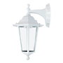 Edm Zurich Aplique extérieur en aluminium et verre blanc IP44 E27 60W sans ampoule