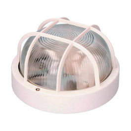 Edm Applique murale ronde Tarragona blanc IP54 E27 40W