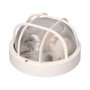 Edm Aplique rond Tarragona IP54 1 x E27 40 W blanc Ø18,5 x 10,4 cm plastique/cristal