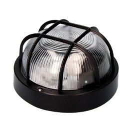 Edm Applique murale ronde Tarragona noire E27 40W IP54