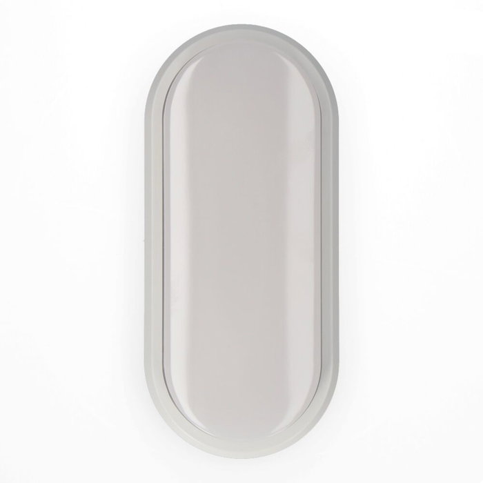 Edm Aplique LED extérieur ovale 18W 1950lm 4000K lumière du jour IP54 23x10.5x5.7cm