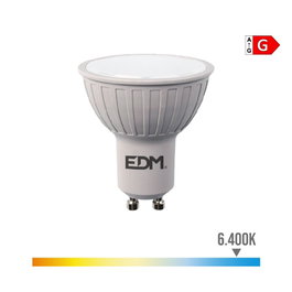 Edm Ampoule LED Dicroïque GU10 6W Régulable 500 lm 6400K Blanc Froid Ø5x5.5cm