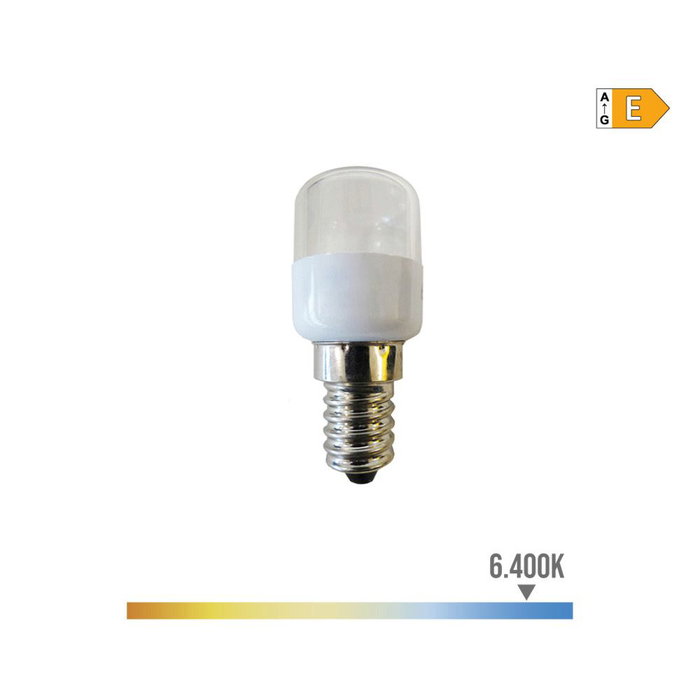 Edm Ampoule LED Tubulaire E14 0.5W 55lm 6400K Lumière Froide pour Frigo 26x60mm Edm Ampoule LED Tubulaire E14 0.5W 55lm 6400K Lumière Froide pour Frigo 26x60mm