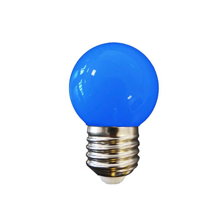 Edm Ampoule LED E27 1W Bleu 80lm 25000h 220-240V Ø45x69mm Classe F Edm Ampoule LED E27 1W Bleu 80lm 25000h 220-240V Ø45x69mm Classe F