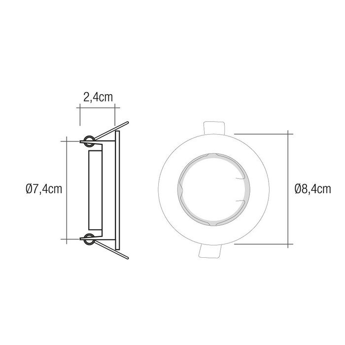 Lampe EDM 35908 Halogène ø 8,4 cm Cerceau de soutien Lampe EDM 35908 Halogène ø 8,4 cm Cerceau de soutien