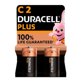 Duracell Plus Power LR14 Pile Alcaline C 1,5V - Blister de 2 (Ø26,2 x 50 mm)