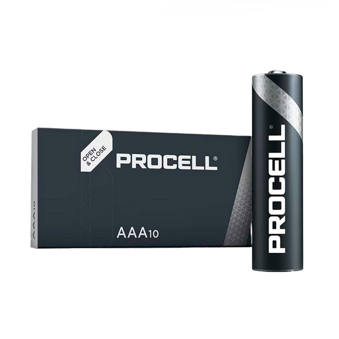 Duracell Procell Pile alcaline AAA LR03 1,5V Lot de 10 Ø10,5x44,5mm Duracell Procell Pile alcaline AAA LR03 1,5V Lot de 10 Ø10,5x44,5mm
