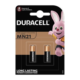 Duracell Security MN21 Pile alcaline 12V (23A) pour télécommande (2 unités) Ø10,3x28,5mm